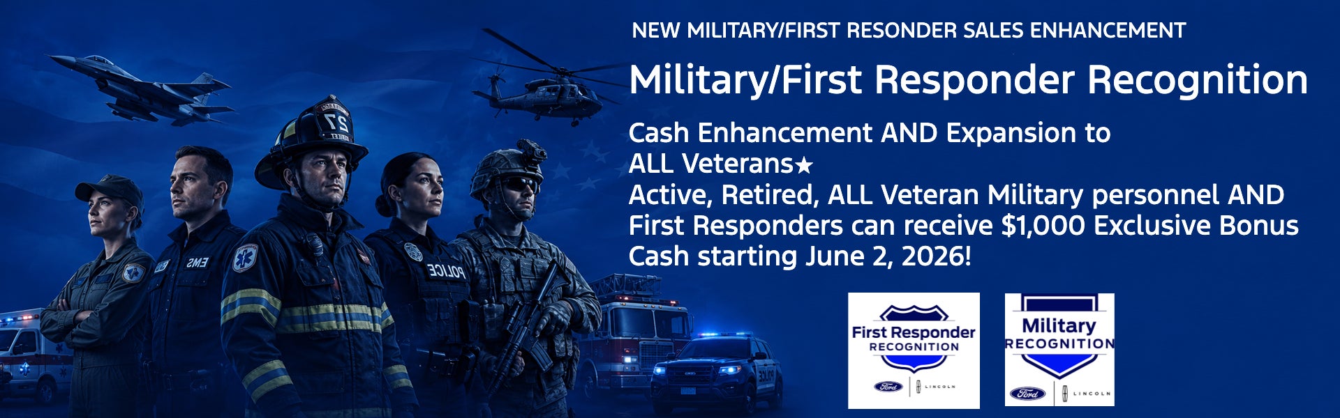 Military. First Responder Offer